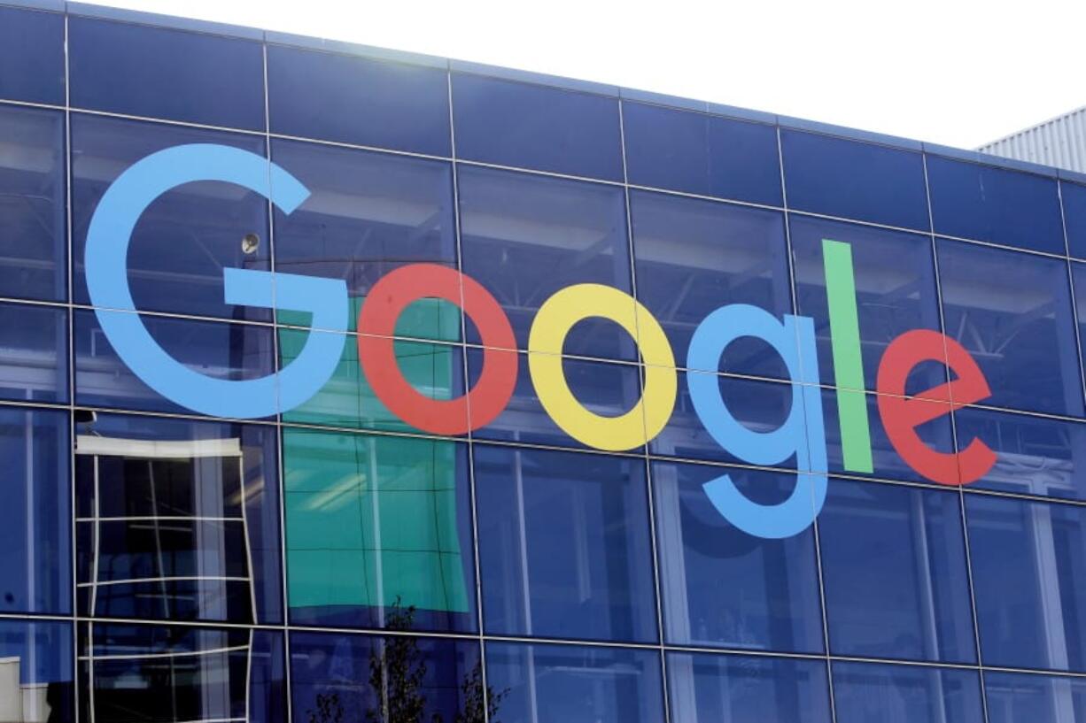 FILE - In this Sept. 24, 2019, file photo a sign is shown on a Google building at their campus in Mountain View, Calif.  The Justice Department is expected to file a lawsuit Tuesday alleging that Google has been abusing its online dominance in online search to stifle competition and harm consumers. The litigation marks the government&#039;s most significant act to protect competition since its groundbreaking case against Microsoft more than 20 years ago. The suit could be an opening salvo ahead of other major government antitrust actions, given ongoing investigations of major tech companies including Apple, Amazon and Facebook at both the Justice Department and the Federal Trade Commission.