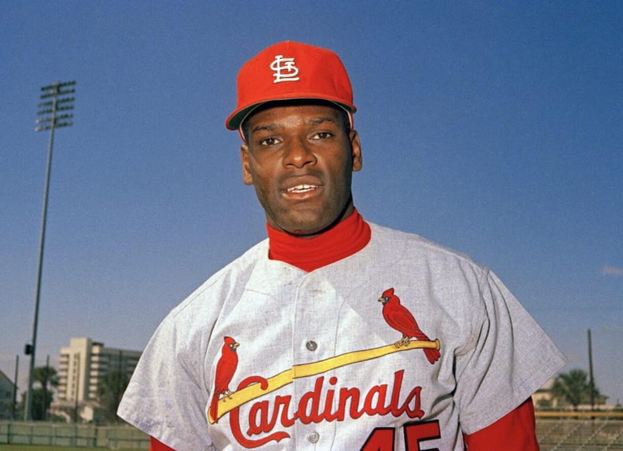 St. Louis Cardinals pitcher Bob Gibson at 1968 spring training in Florida. Gibson, the dominating pitcher who won a record seven consecutive World Series starts and set a modern standard for excellence when he finished the 1968 season with a 1.12 ERA, died Friday, Oct. 2, 2020. He was 84.