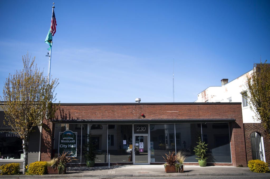 Woodland City Hall is pictured in Woodland on Monday, April 13, 2020.