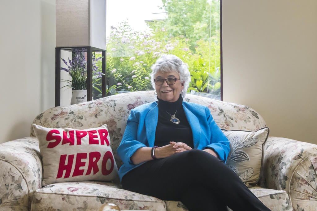 Kim Schneiderman, the executive director of NAMI Southwest Washington, poses for a photo at the group's  location in Vancouver  in June 2019.