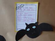 RIDGEFIELD: First-graders in Brigid Tayloris Class at Union Ridge Elementary School have art on display at the Liberty Theater and Seasons Coffee Shop, inspired by a lesson about bats.