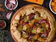 Crave Catering&#039;s nontraditional Thanksgiving offerings include a carmelized vegetable galette.