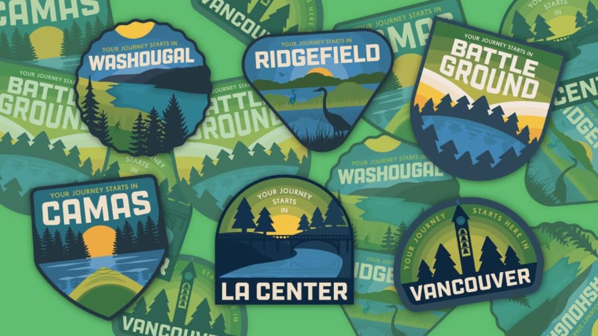 The Columbia River Economic Development Council launched a campaign called Just North to attract businesses and workers to Clark County. This graphic was created by Revere Creative design agency in Vancouver.