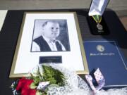 Explorer Scout Ryan Wood, great-great grandson of fallen Sheriff Lester Wood, receives a Medal of Honor in Lester Wood&#039;s name at the 2015 Annual Law Enforcement Memorial Ceremony.