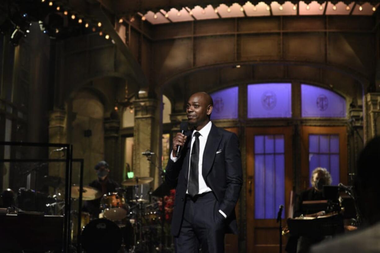 &quot;Saturday Night Live&quot; guest host Dave Chappelle during the monologue on Saturday.