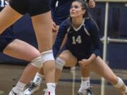 Skyview&#039;s Lia Hawken (14) plans to sign to play volleyball at the University of Dayton on Wednesday.