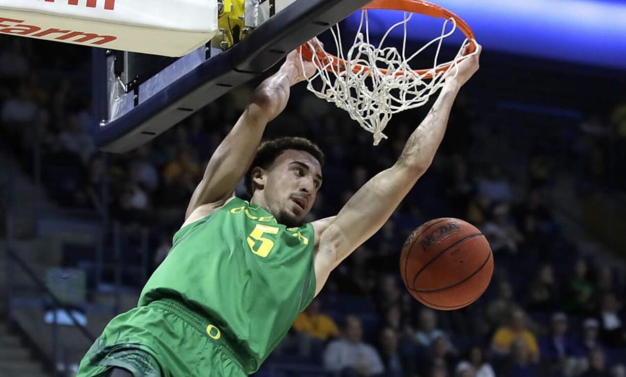 Oregon&#039;s Chris Duarte returns for his senior season. He started all 28 games last season, averaging 12.9 points and 5.6 rebounds a game.