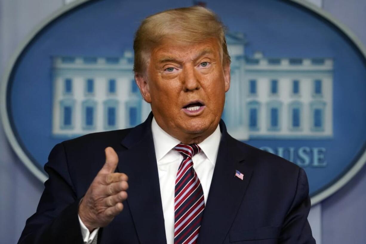 President Donald Trump speaks at the White House, Thursday, Nov. 5, 2020, in Washington.