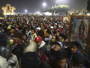 Pilgrims arrive Dec. 12 at the plaza outside the Basilica of Our Lady of Guadalupe in Mexico City. Due to the COVID-19 pandemic, the Mexican Catholic Church announced on Monday the cancellation of the annual pilgrimage, the largest Catholic pilgrimage worldwide.