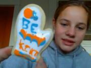 RIDGEFIELD: Fifth- and sixth-graders at Sunset Ridge Intermediate School recently re-created the Netflix home baking show &quot;Nailed It!&quot; Associated Student Body Leadership student Elizabeth Jones made a &quot;Be Kind&quot; mitten cookie.