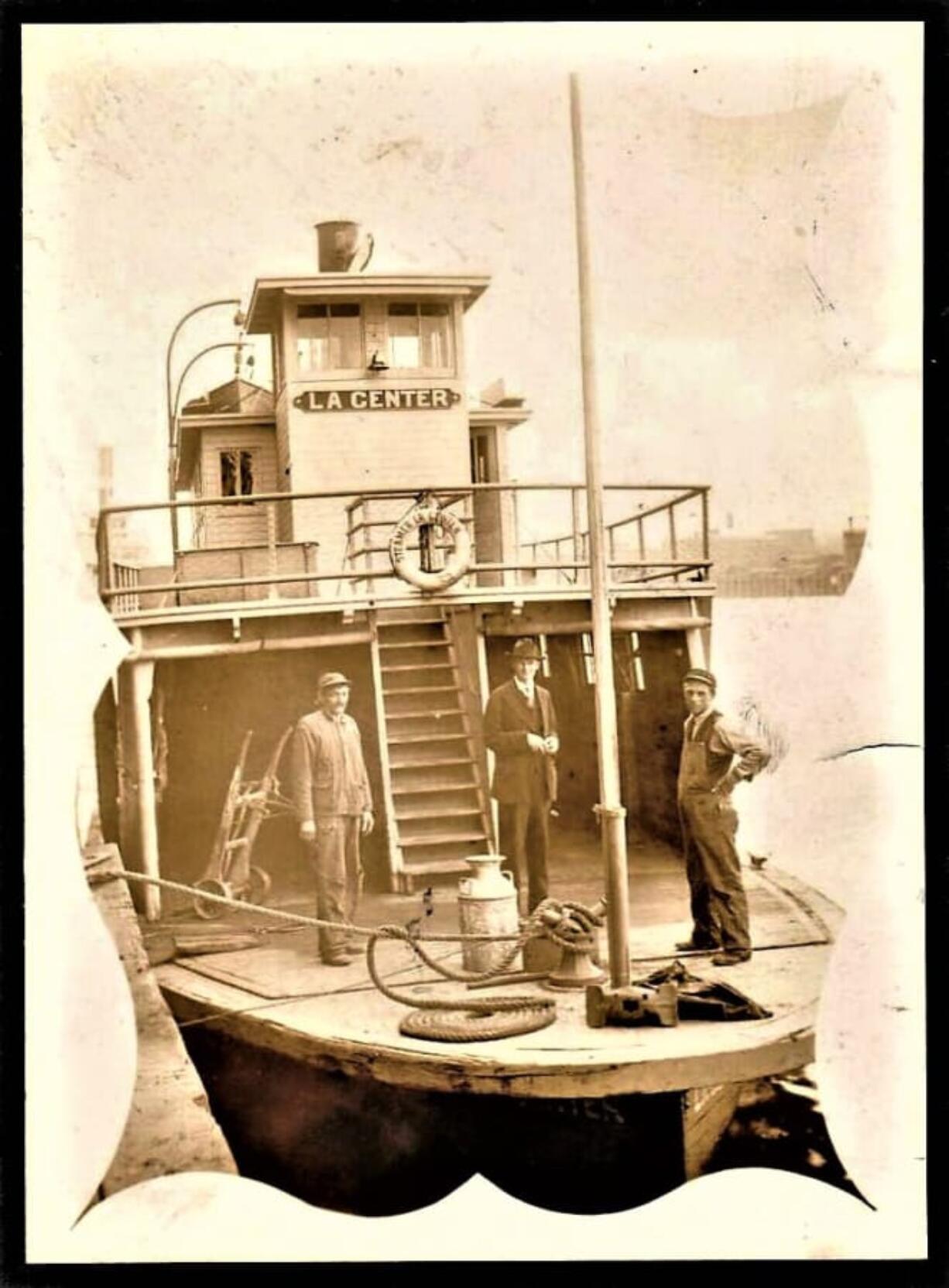 A historical view of the ferry known as the La Center Sternwheeler, which stayed busy a century ago connecting north county with the rest of the world via a La Center dock.