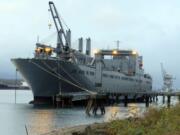 FRUIT VALLEY: The USNS Fisher, a 951-foot-long Military Sealife Command vessel, arrived at the Port of Vancouver on Dec.