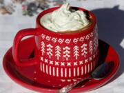 Hot chocolate, like this Parisian Hot Chocolate, is topped with Chantilly cream. (Photos by Hillary Levin/St.