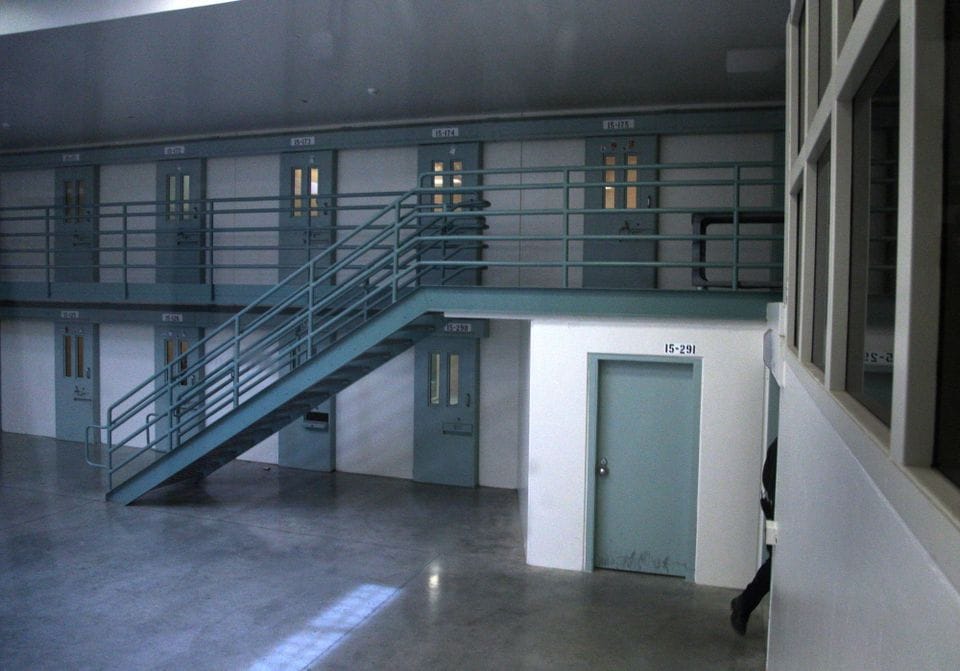 A cell block at the Two Rivers Correctional Institution in Umatilla County in 2014.