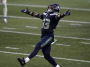 Seattle Seahawks strong safety Jamal Adams (33) reacts to a play against the Los Angeles Rams during the second half of an NFL football game, Sunday, Dec. 27, 2020, in Seattle. The Seahawks won 20-9.