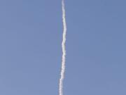 A SpaceX Falcon 9 rocket carrying a U.S.-European satellite lifts off from Vandenberg Air Force Base in California on Saturday, Nov. 21, 2020.   The Sentinel-6 Michael Freilich satellite was expected to deploy its solar panels and later make first contact with controllers.