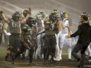 Army quarterback Tyhier Tyler celebrates after defeating Navy in an NCAA college football game Saturday, Dec. 12, 2020, in West Point, N.Y.