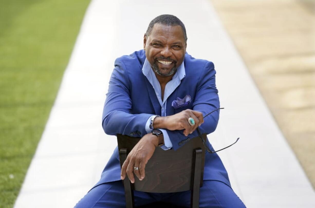 Petri Hawkins Byrd, bailiff on the reality court television program &quot;Judge Judy,&quot; poses for portrait, Friday, Sept. 25, 2020, in Los Angeles.