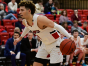 Skyview graduate Alex Schumacher averaged 13.5 points per game as a freshman last season at Saint Martin's. The Saints are one of just four teams in the Great Northwest Athletic Conference that will play basketball this winter.