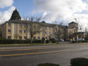 The Howard Johnson hotel on Vancouver Mall Drive pictured on Friday, Jan. 8, 2021. The Vancouver Housing Authority announced Friday that it is purchasing the hotel to turn it into a homeless shelter.