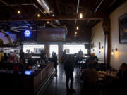 Guests eat indoors on Tuesday at Uptown Barrel Room in Vancouver&#039;s Uptown Village.