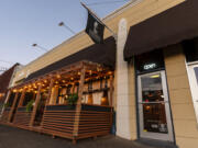 Dediko&#039;s outdoor dining patio sits along Columbia Street in downtown Vancouver.