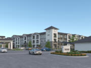 Concept art from Koelsch Communities shows the planned design of a new senior living facility in Salmon Creek called University Village. The $108 million project broke ground in January and is targeted  to open 2022.