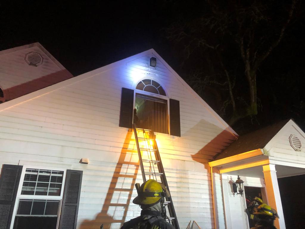 Vancouver firefighters doused an early Sunday morning fire at 11034 N.E. 94th Ave. Two residents suffered smoke inhalation but did not go to the hospital.