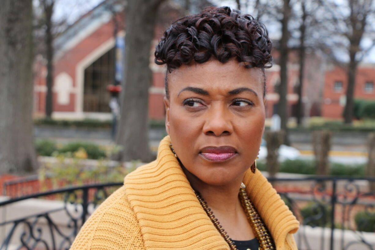 FILE-In this Jan 10, 2018 file photo, Bernice King poses for a photograph at the King Center, in Atlanta. The daughter of Martin Luther King Jr. says Americans angered by the mob attack on the U.S. Capitol should take care to ensure their responses don&#039;t feed the divisive message of extremists.