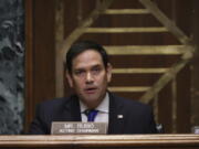 Sen. Marco Rubio, R-Fla., speaks during a confirmation hearing for President-elect Joe Biden&#039;s pick for national intelligence director Avril Haines before the Senate intelligence committee on Tuesday, Jan. 19, 2021, in Washington.