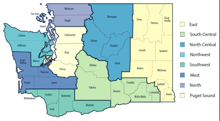 The state has grouped counties into regions to gauge COVID-19 activity for reopening, rather than county by county.