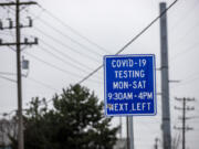 Outside the COVID-19 city of Seattle testing site in SODO on Nov. 24, 2020.