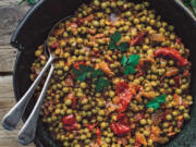 Piselli (braised peas in tomato) from &quot;Frugal Mediterranean Cooking&quot; by Melanie Lionello.