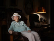 Ursula Haeussler, 105, lived through the Spanish flu pandemic, poses Jan. 27 in Fremont, Calif. She was four years old when the Spanish flu hit and remembers several family members who died.