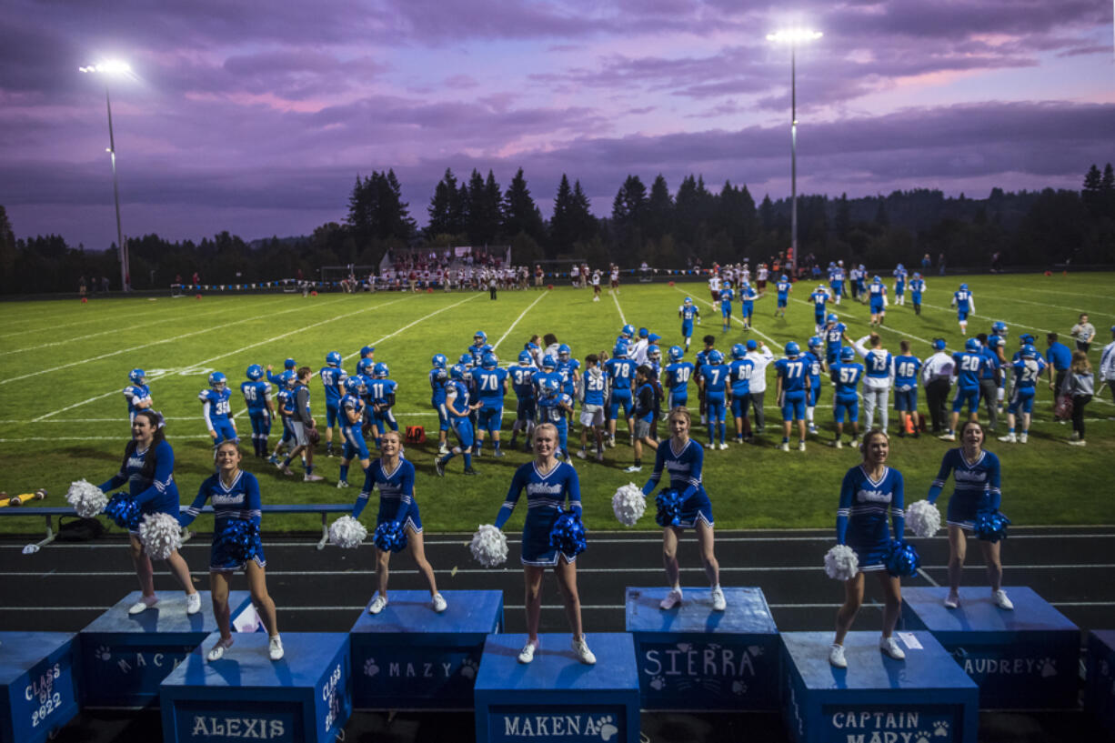 La Center and other Washington football teams will have to wait for normal scenes like this to return. We at The Columbian are also adjusting our coverage to reflect this.