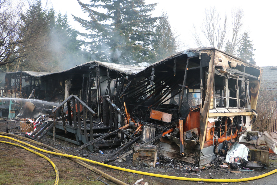 Firefighters responded Feb. 20 to 3700 X St., in Vancouver for a mobile home fire. Two people were injured in the place. The fire remains under investigation, as one of the residents recovers at the burn unit at Legacy Emanuel Medical Center in Portland, according to the Vancouver Fire Marshal&#039;s Office.