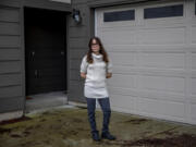 Arianna Laureano outside of her boyfriend’s Seattle home on Feb. 3, 2021. Laureano has been relying on Washington’s eviction moratorium, which is set to end on March 31.