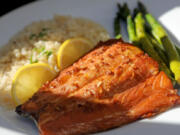 Asian Baked Salmon is a light and healthful meal. (Photos by Christian Gooden/St.