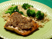 Five-Spice Salmon with Brown Rice With Broccoli (Linda Gassenheimer/TNS)