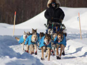 La Center High graduate Josh McNeal said when he reached the finish line of the Iditarod his team was ready to keep on running. (Photo courtesy of Susan A.