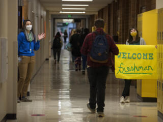 Ninth-graders at Evergreen High School photo gallery