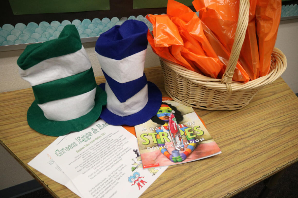 Local first-graders will get a free &quot;Green Eggs and Ham&quot; kit for Read Across America week. The kits, provided by Beaches restaurant and Riverview Community Bank, include green food dye, Dr. Seuss hats, a kids book and instructions on how to make the meal.