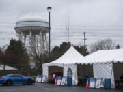 The new large-scale vaccination site at Tower Mall is now offering COVID-19 vaccinations by appointment only, as seen on Friday morning, March 5, 2021.