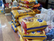 BAGLEY DOWNS: Many supplies were donated to the Humane Society for Southwest Washington when it took in dogs displaced by storms in Texas.