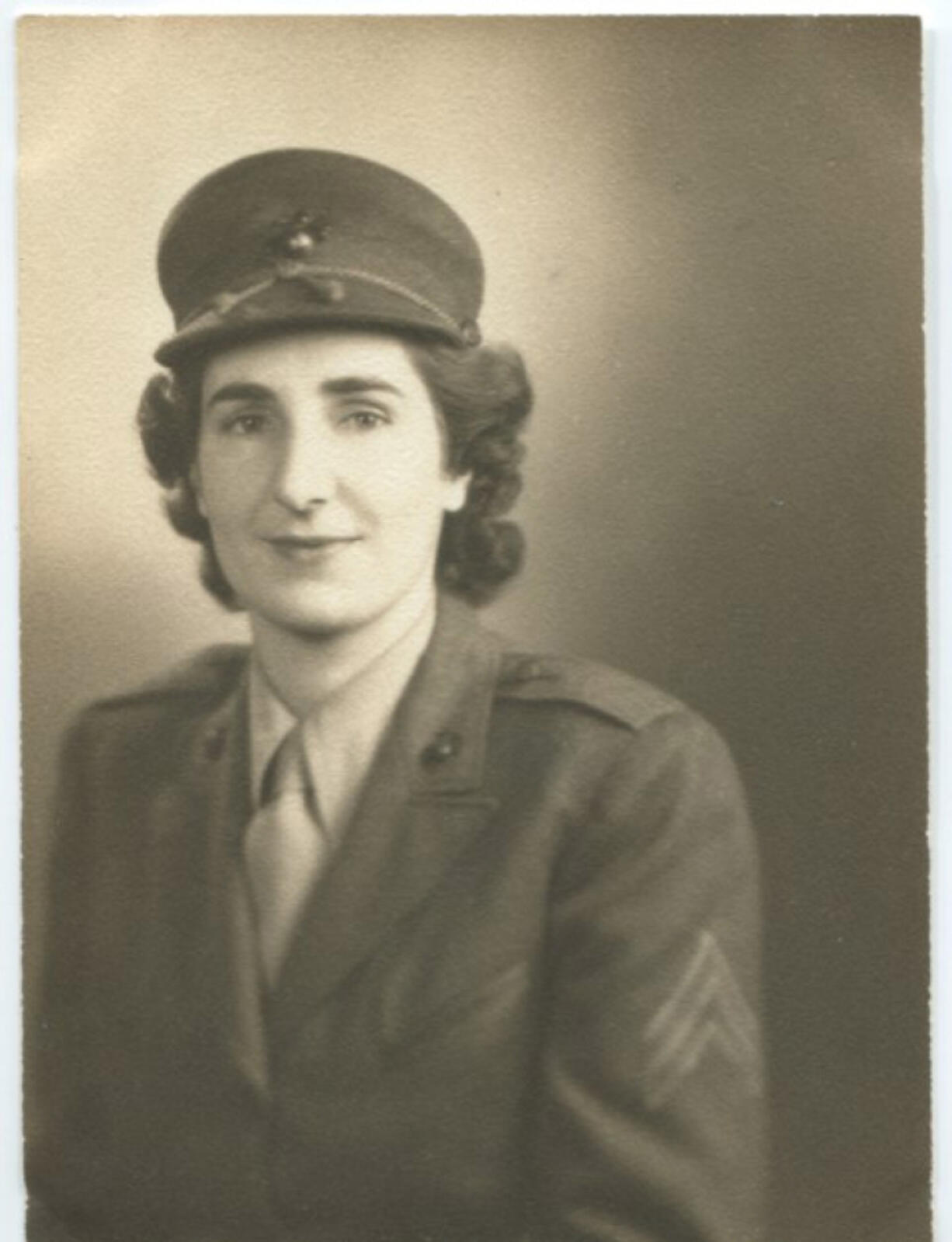 Sgt. Betty Blair in her Marine uniform in about 1944. She wasn&#039;t the first woman in the Marine Corps. During World War I, Elizabeth &quot;Bessie&quot; Welk was, bearing the diminutive moniker &quot;Marinette.&quot; Welk was sent to Portland to recruit men for the war. In the next war, Blair was the first woman Marine in Clark County and Washington - and likely the first in the Pacific Northwest.