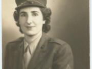 Sgt. Betty Blair in her Marine uniform in about 1944. She wasn&#039;t the first woman in the Marine Corps. During World War I, Elizabeth &quot;Bessie&quot; Welk was, bearing the diminutive moniker &quot;Marinette.&quot; Welk was sent to Portland to recruit men for the war. In the next war, Blair was the first woman Marine in Clark County and Washington - and likely the first in the Pacific Northwest.