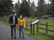 Chris Cour and Ilana Brown began dating during the pandemic. They took lots of walks together, sometimes at Fort Vancouver Historic Site, pictured here, because activities were closed due to COVID-19 concerns.