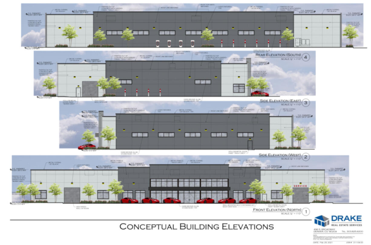 Drake Real Estate Services has submitted a preliminary application to develop an electric vehicle service center in Vancouver. The tenant isn&#039;t named, but a building diagram included in the packet shows what appear to be Tesla cars parked out front.