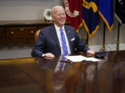 President Joe Biden congratulates NASA&#039;s Jet Propulsion Laboratory Mars 2020 Perseverance team for successfully landing on Mars during a virtual call in the Roosevelt Room at the White House, Thursday, March 4, 2021.