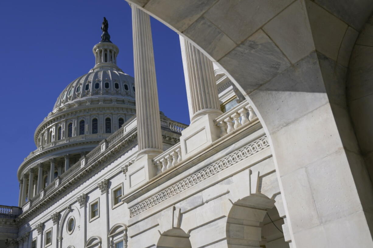 Sun shines on the U.S. Capitol dome, Tuesday, March 2, 2021, in Washington.